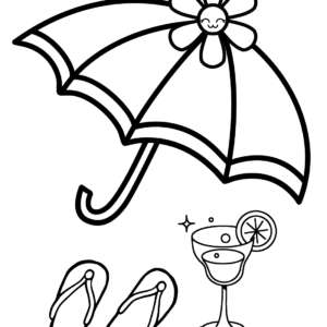 Umbrella coloring pages printable for free download