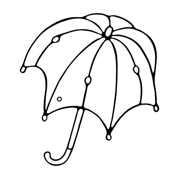 Spring rain coloring page stock illustrations royalty