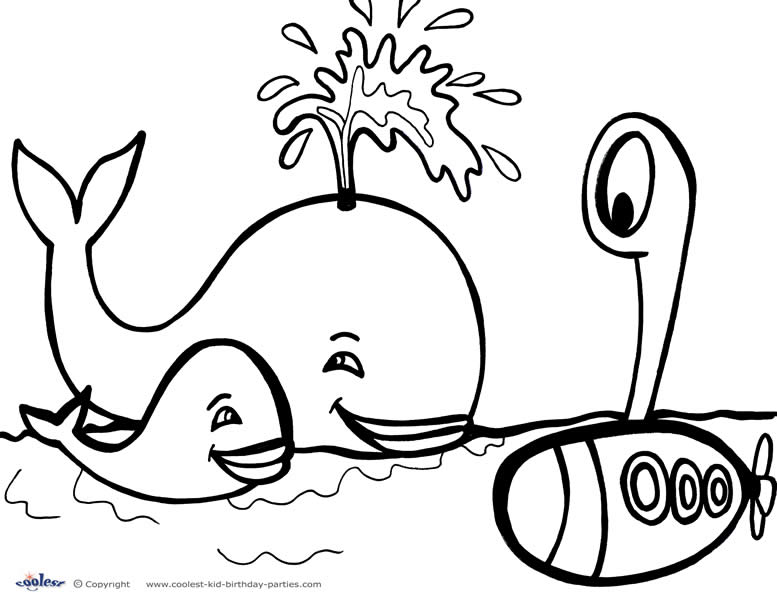 Printable under the sea coloring page