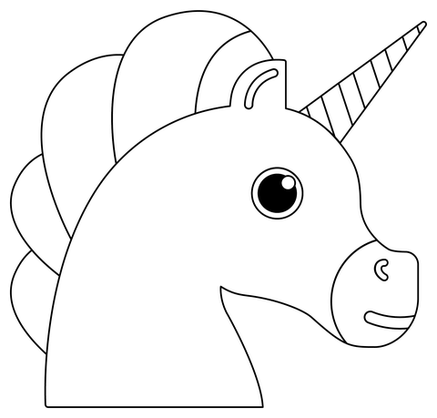 Unicorn head coloring page free printable coloring pages