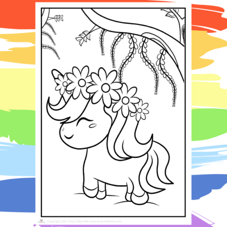 Cute unicorn coloring pages