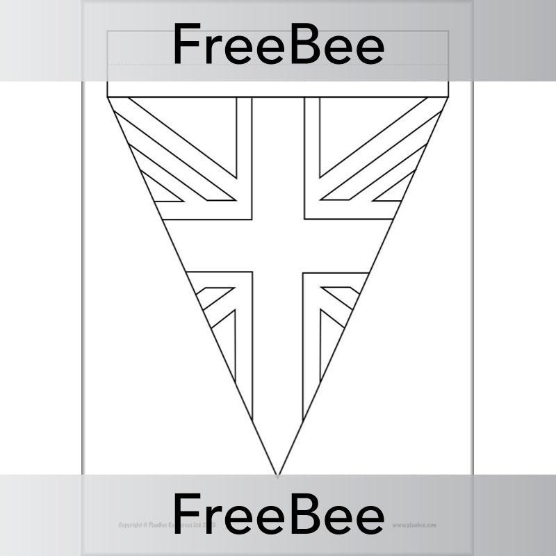 Free union jack bunting template for ve day by