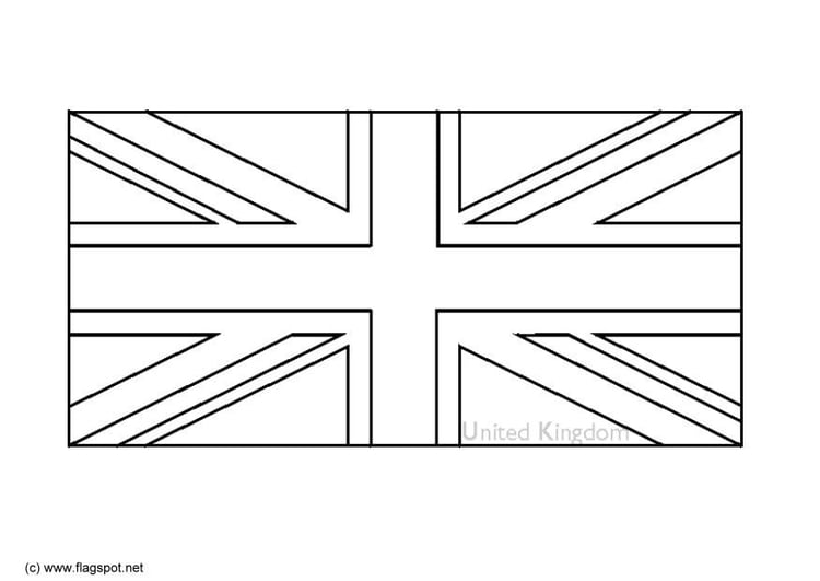 Coloring page flag united kingdom