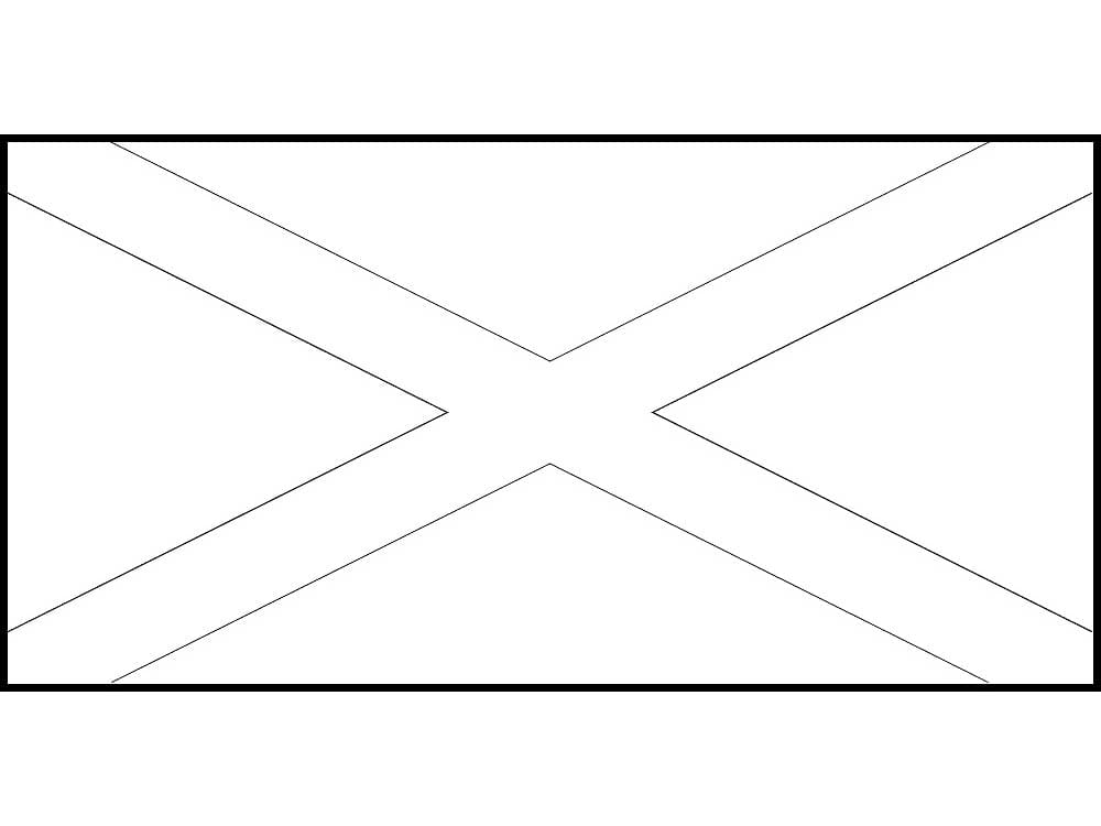 Flag of jamaica coloring page