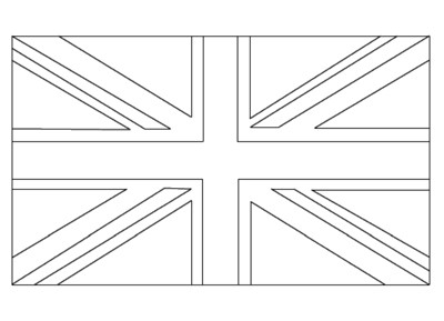 United kingdom outline flag
