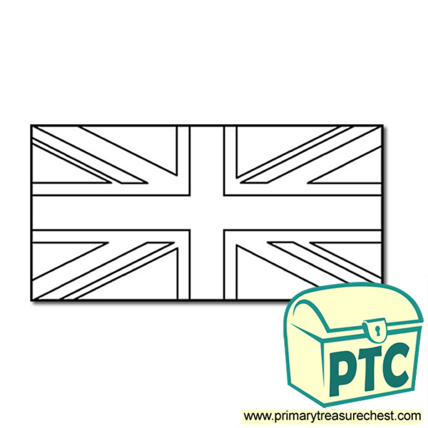 British flag colouring sheet