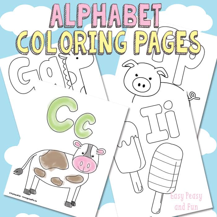 Free printable alphabet coloring pages