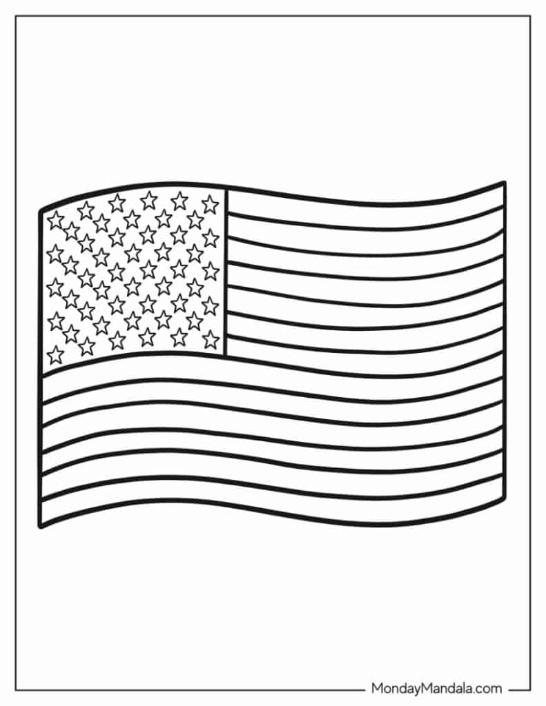 American flag coloring pages free pdf printables