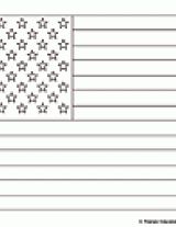 American flag coloring page printable