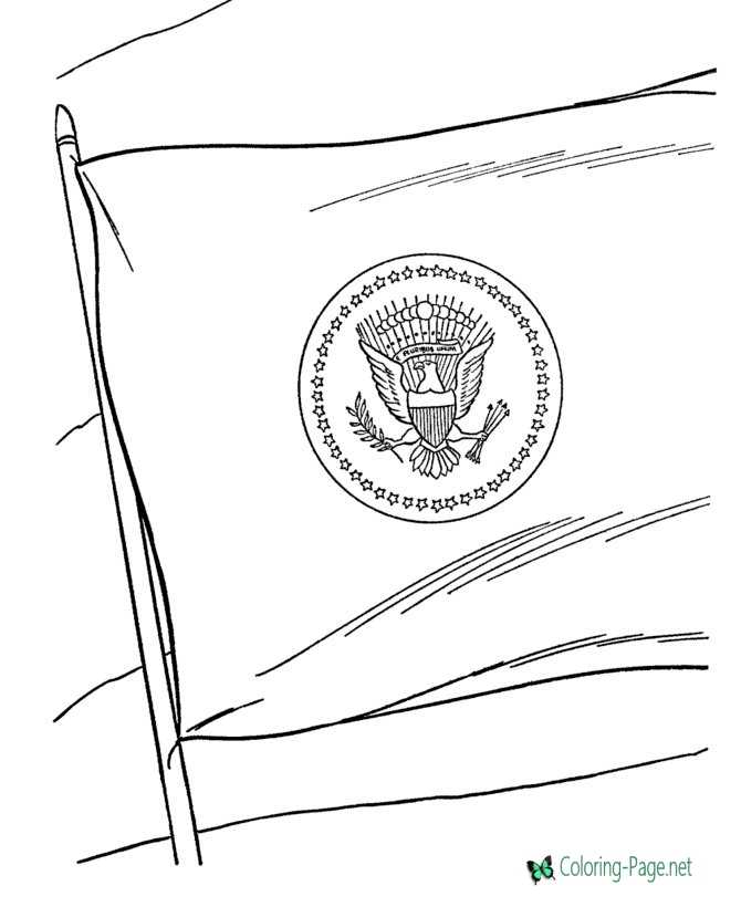 Patriotic coloring pages printable flag