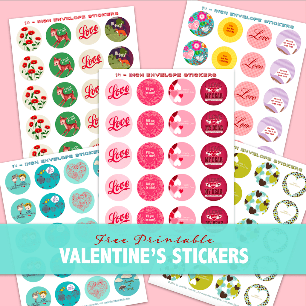 Free printable valentine stickers