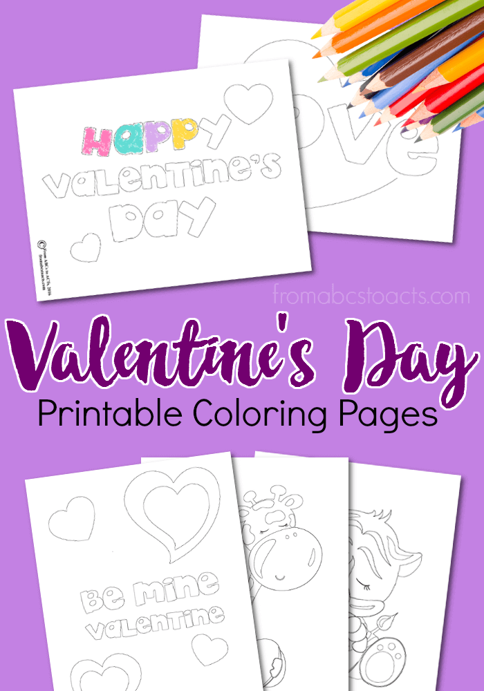 Printable valentine coloring pages