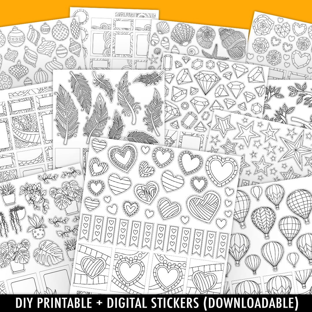 Variety series printable stickers