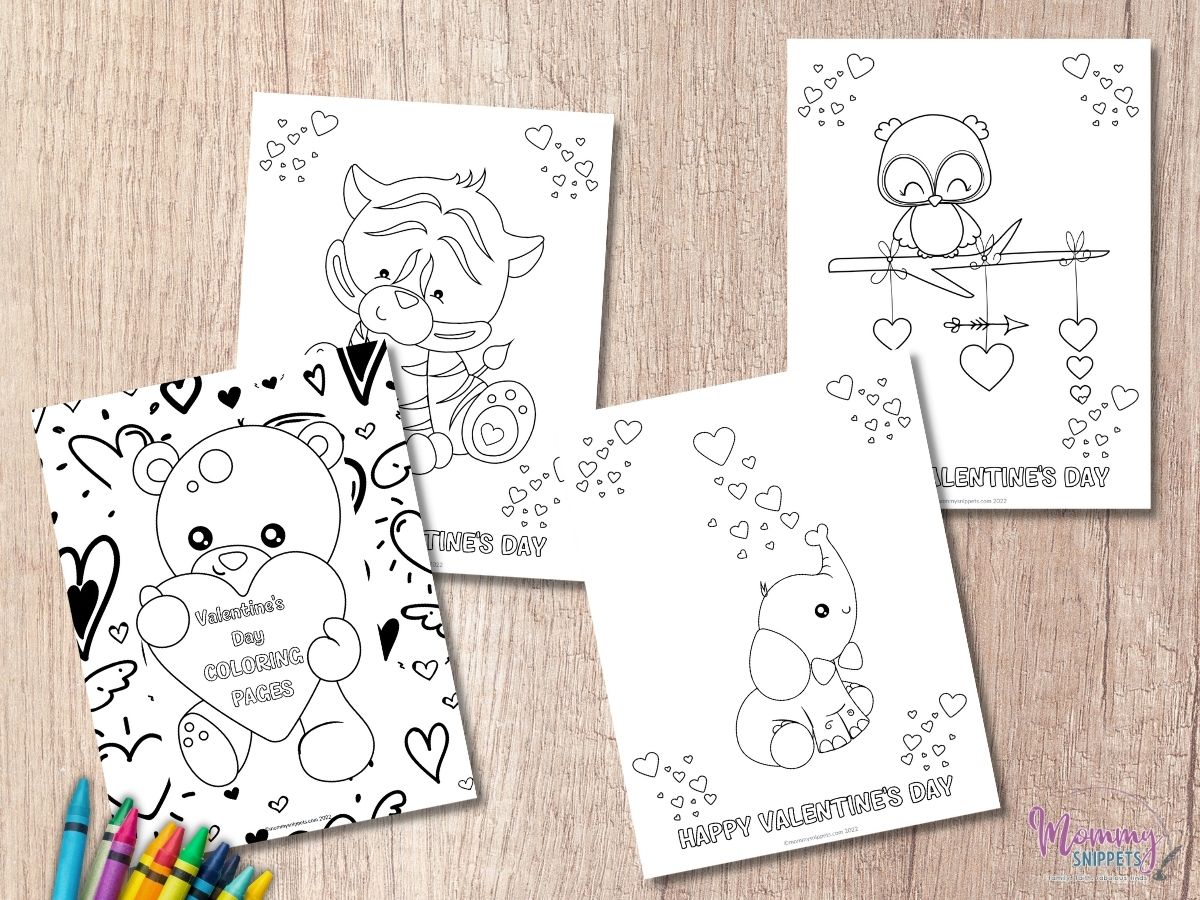 Valentines day coloring pages kids can share with friends