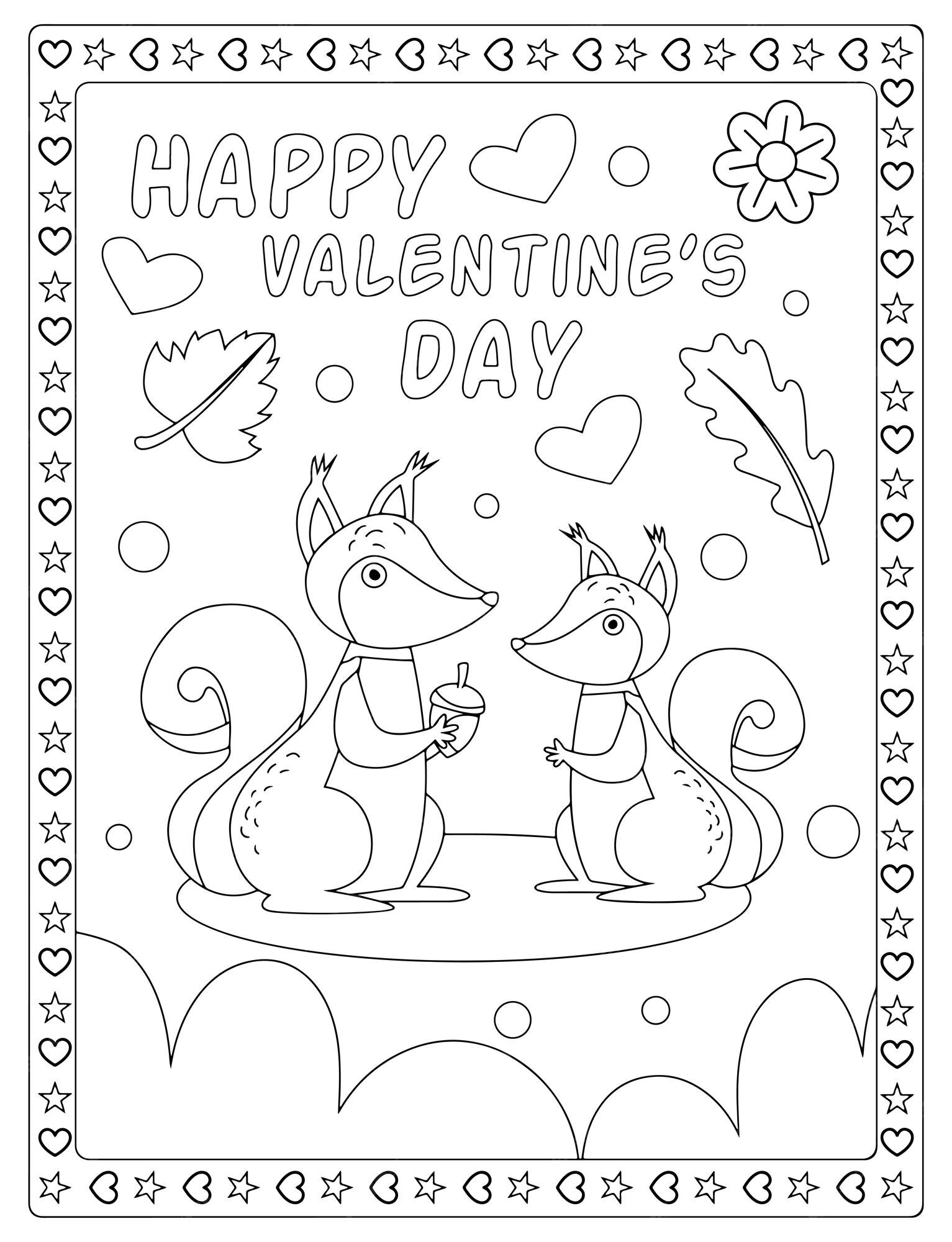 Premium vector valentines day coloring pages