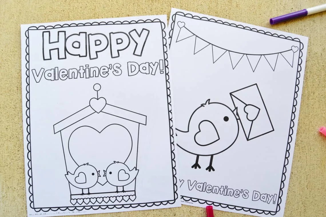 Free printable valentines day coloring pages â mary martha mama