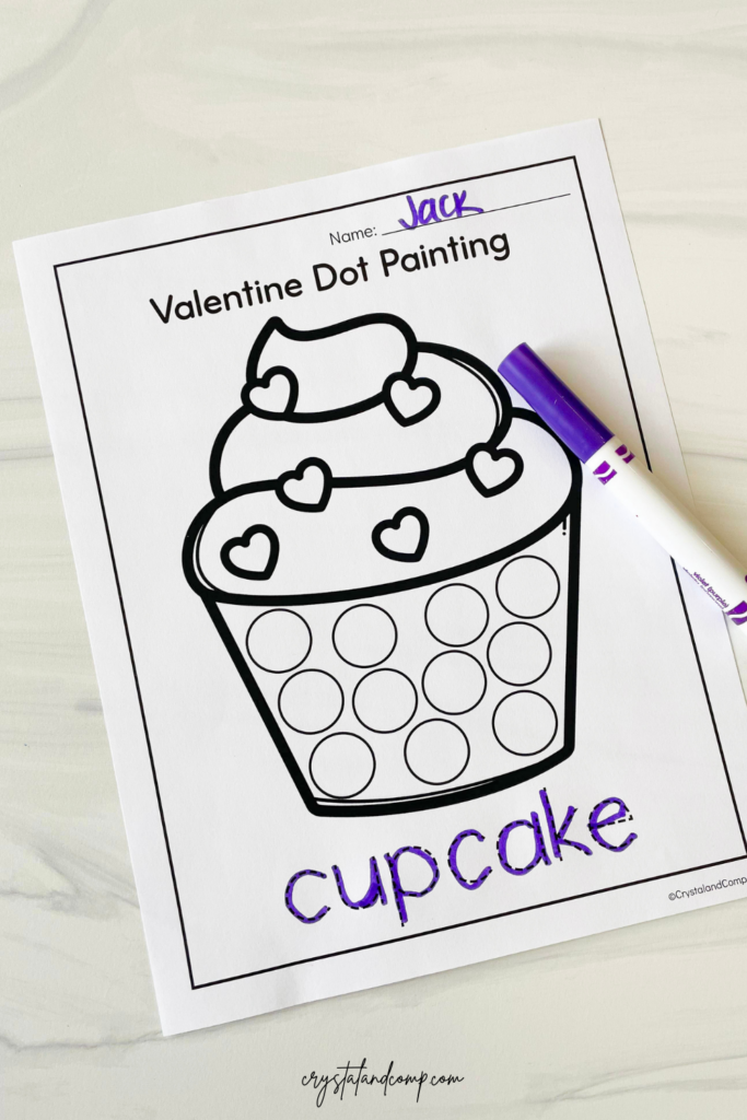 Valentine dot marker printables