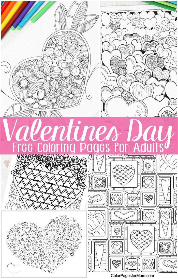 Free valentines day coloring pages for adults valentine coloring pages printable valentines coloring pages valentine coloring