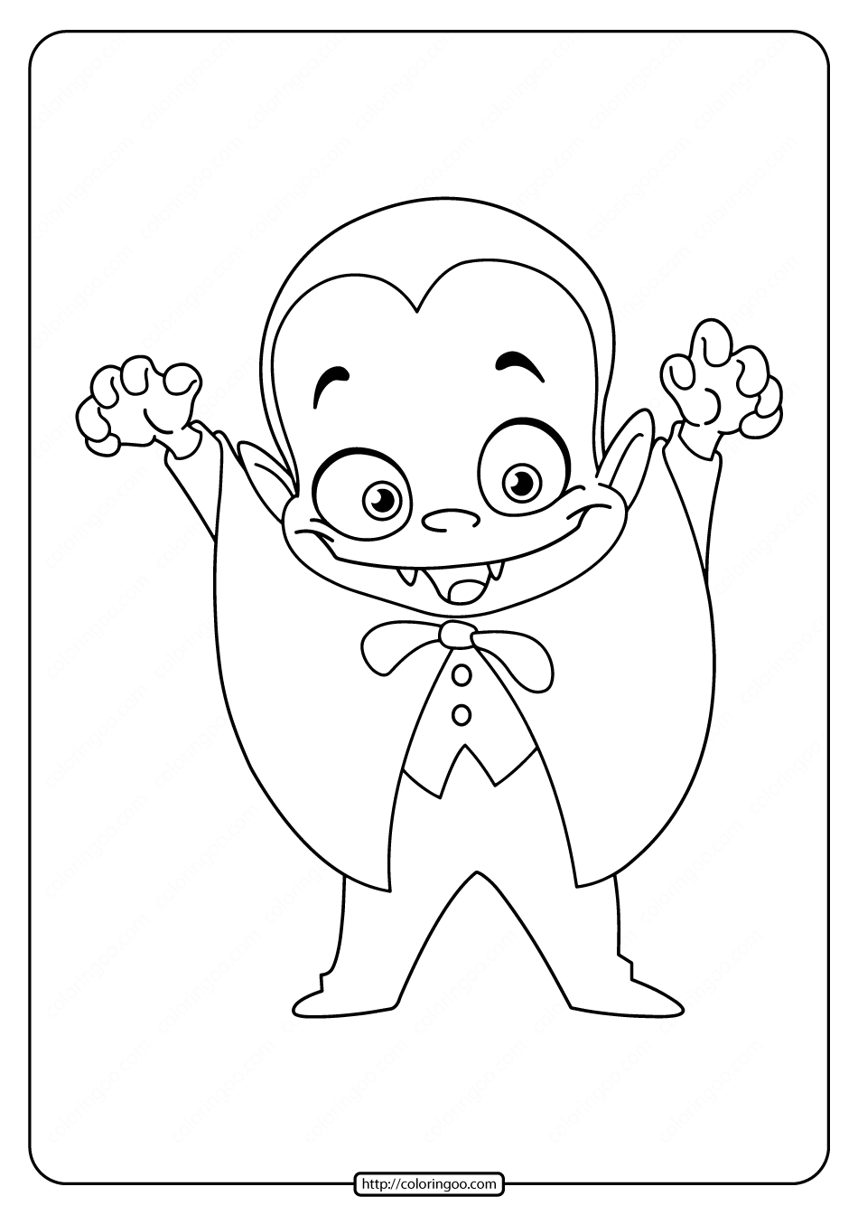 Free printable vampire coloring pages