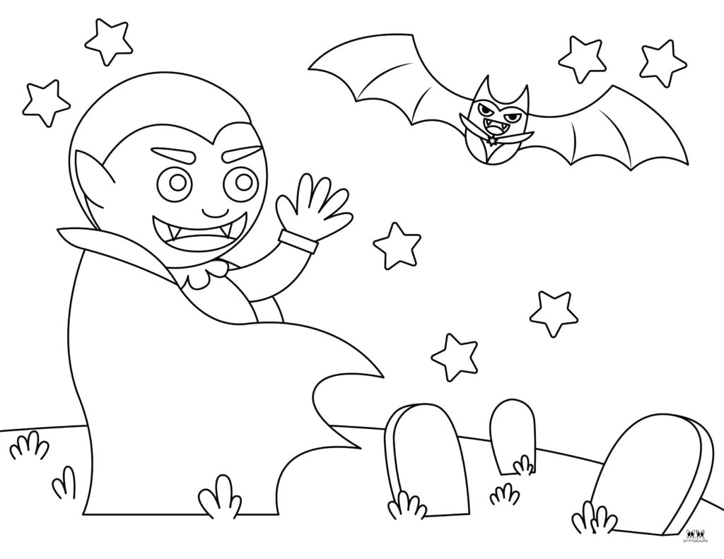 Vampire coloring pages outlines