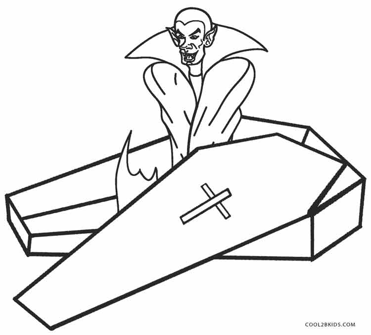 Printable vampire coloring pages for kids