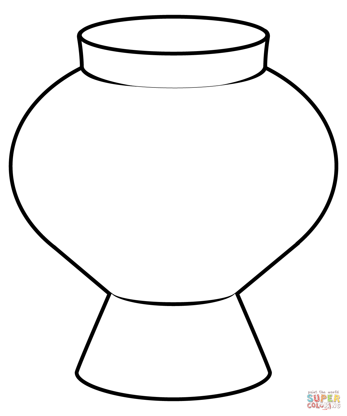 Vase outline coloring page free printable coloring pages