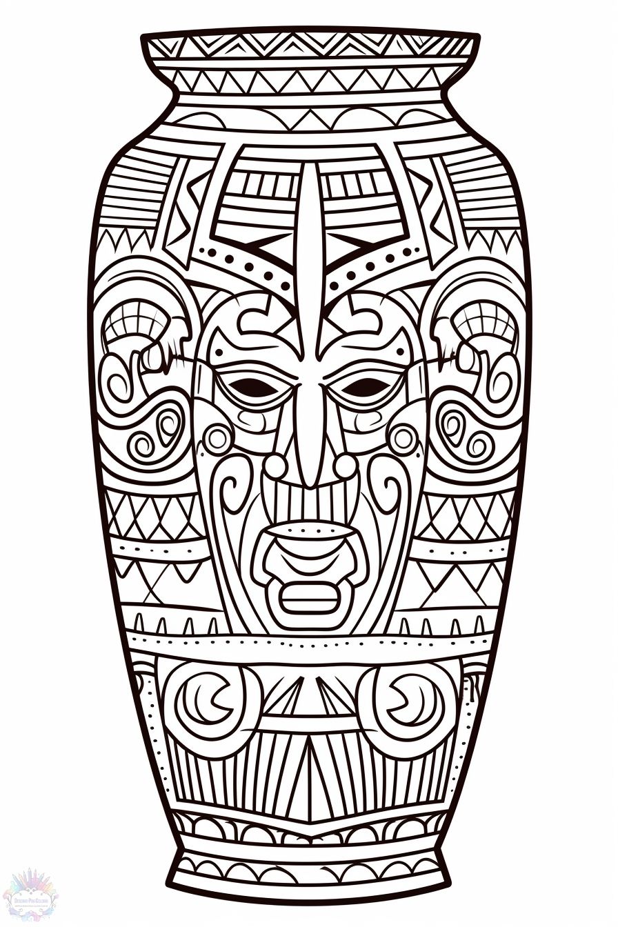 Vase coloring pages