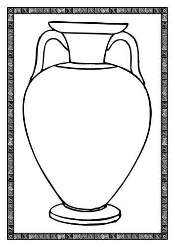 Greek vase template teaching resources