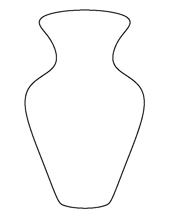 Printable vase template vase crafts paper vase diy vase