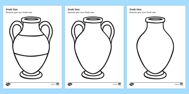 Greek vase design sheet pottery designs ks