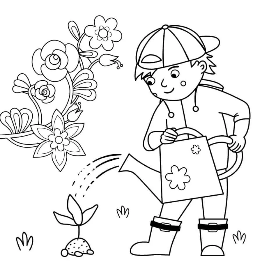 Best free garden coloring pages