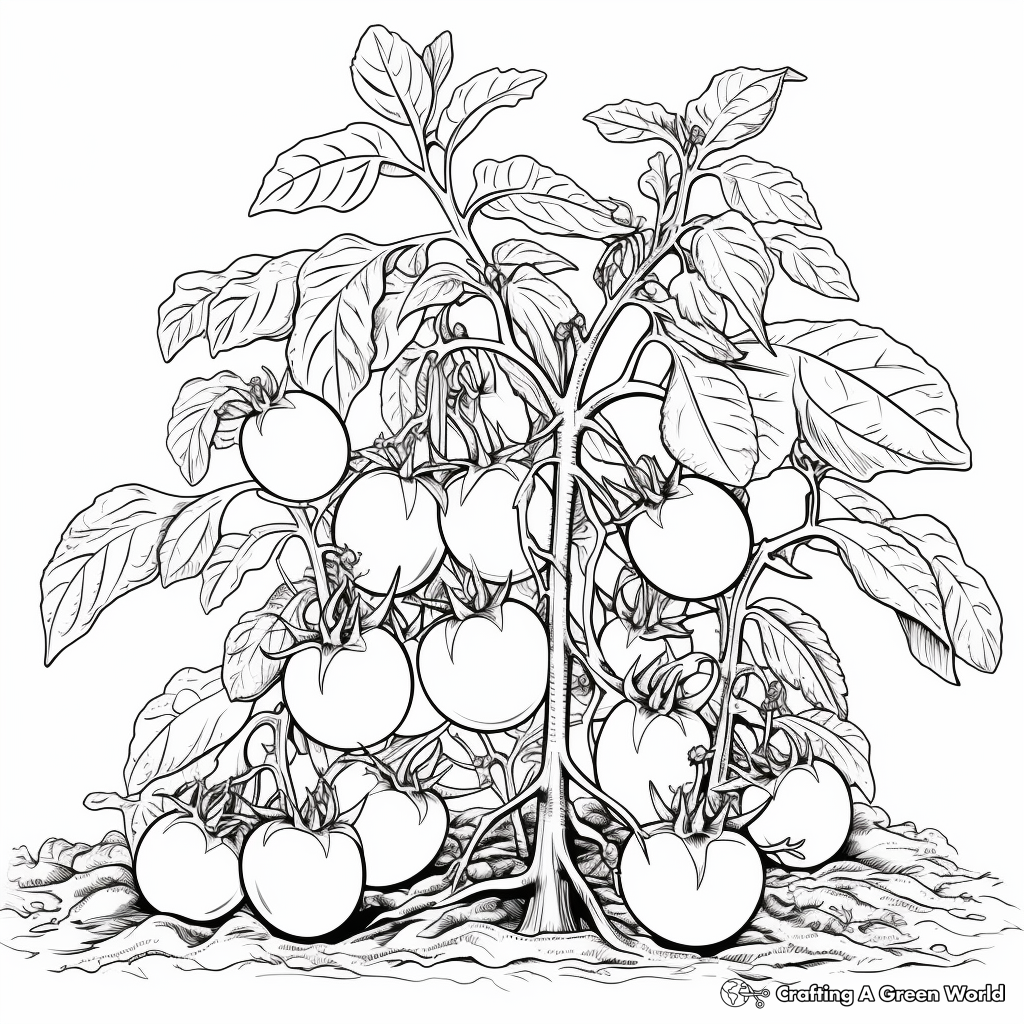 Vegetable garden coloring pages