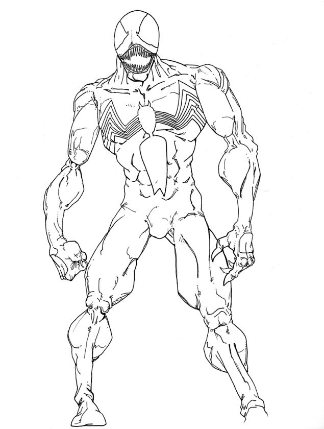 Get this venom coloring pages printable venom looks like an eyeless monster