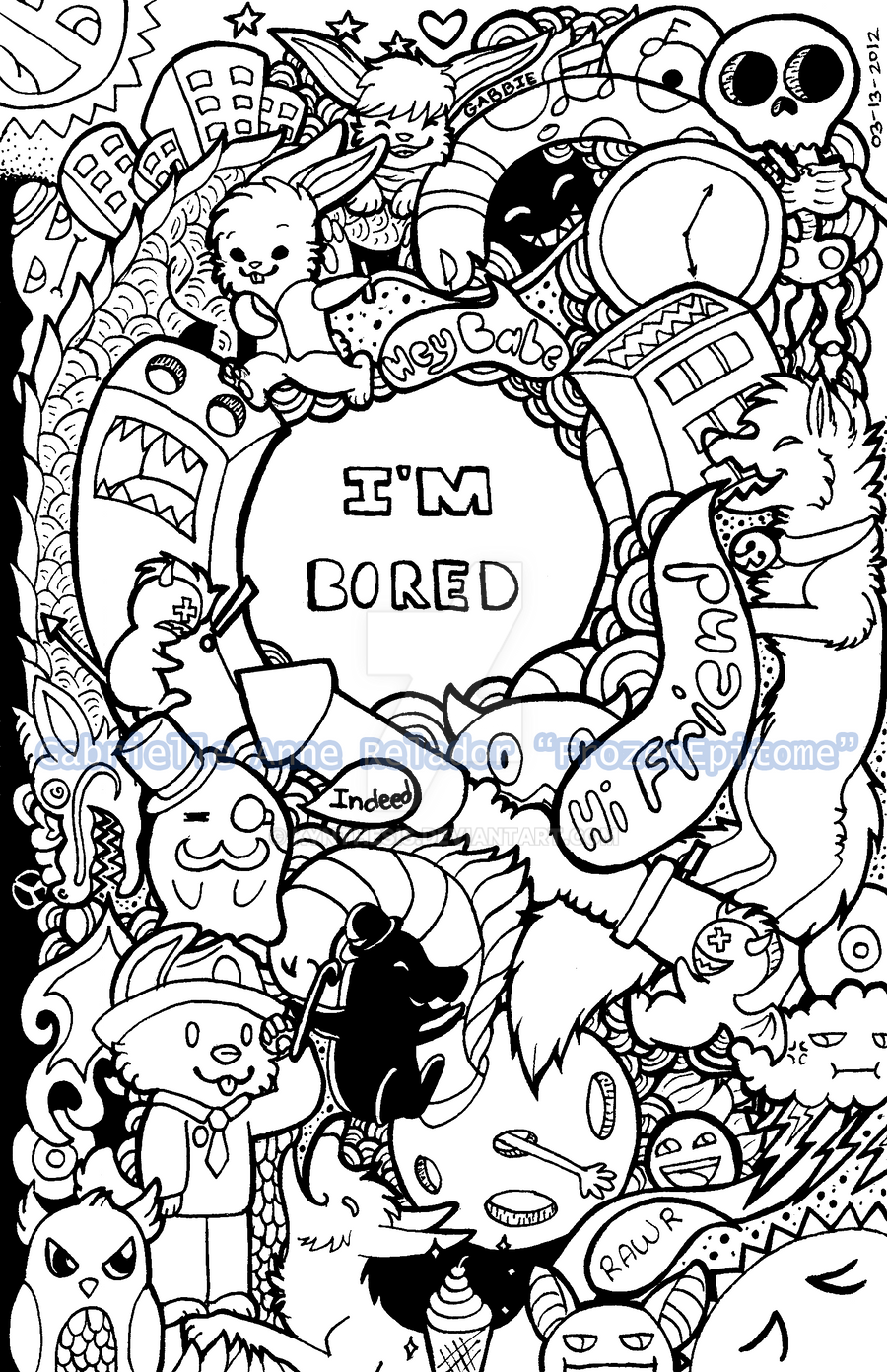 Im bored doodle page by kynthesis on