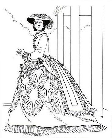 Victorian fashion fashion coloring book coloring books coloring pages
