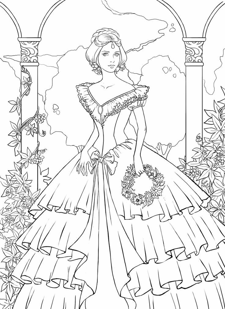Victorian woman coloring pages download and print for free