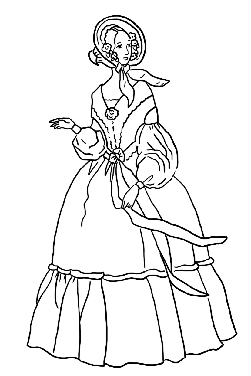 Victorian printable coloring pictures