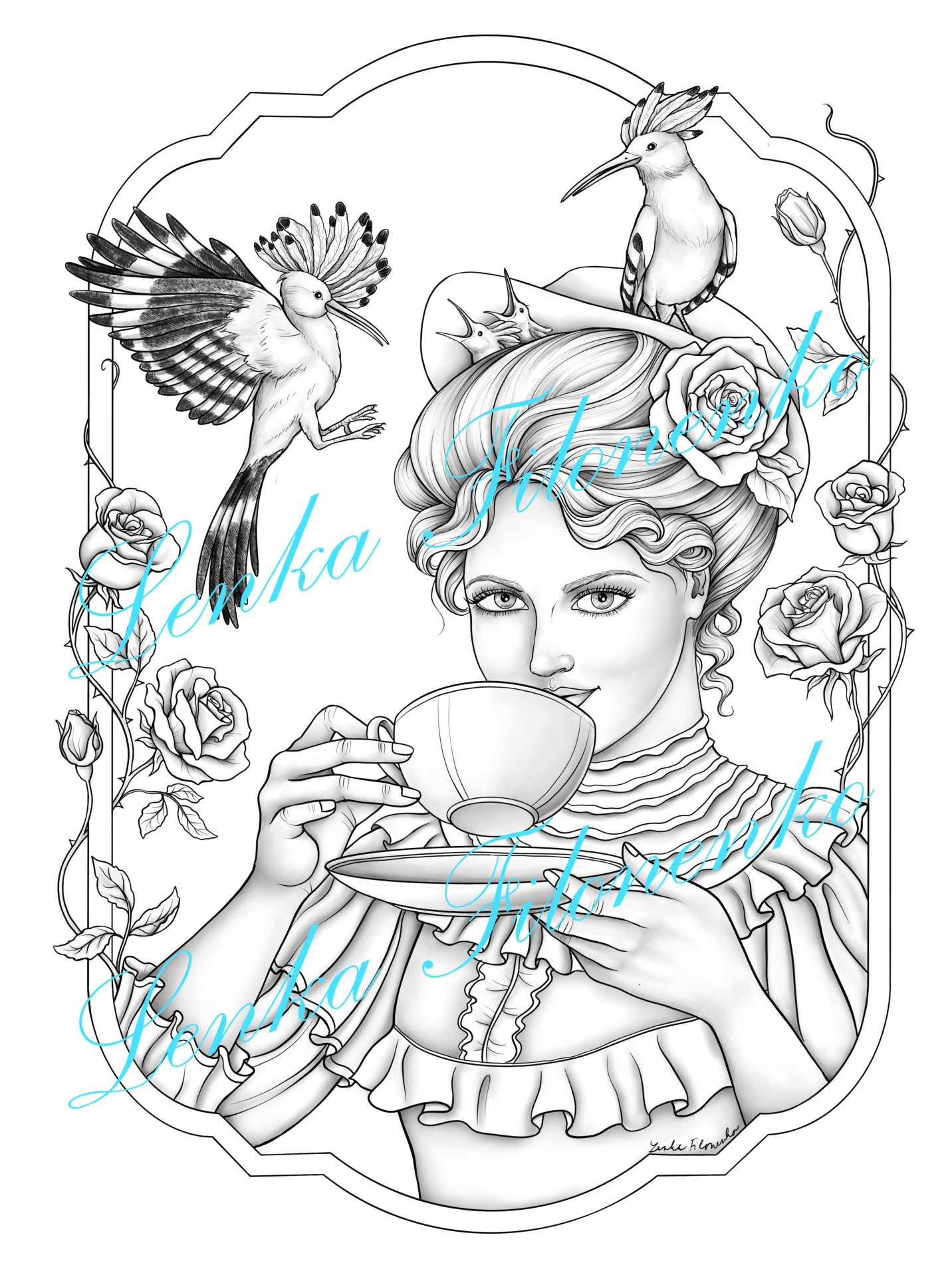 New victorian coloring book