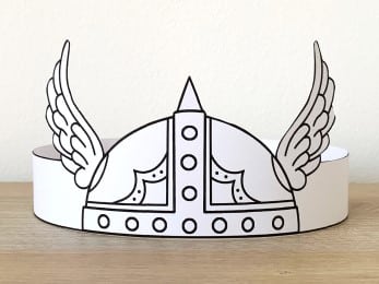Viking helmet paper valkyrie printable