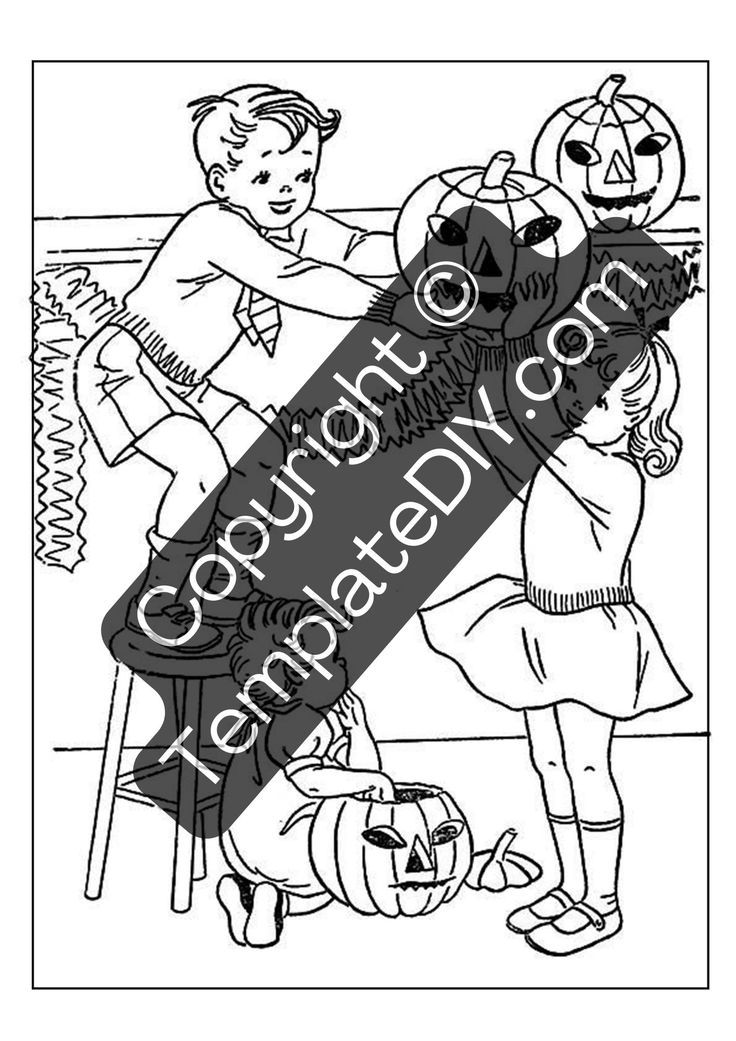 Vintage halloween coloring pages printable in pdf halloween coloring vintage halloween halloween coloring pages printable