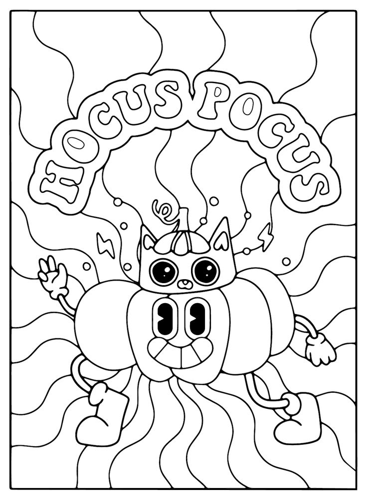 Festive halloween cards to color