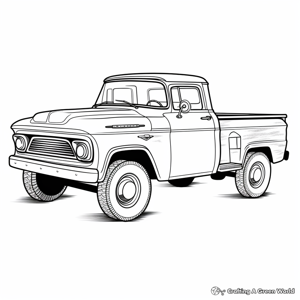 Old truck coloring pages