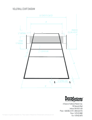 Volleyball court diagram