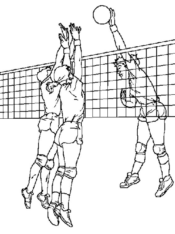 Pin em volleyball coloring pages