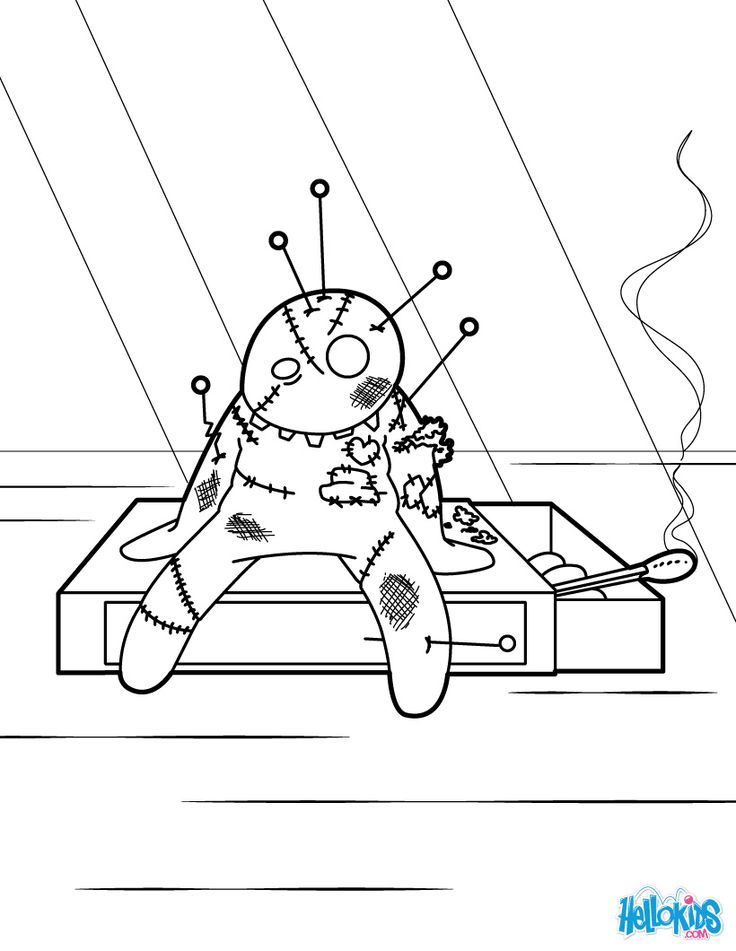Halloween monsters coloring pages