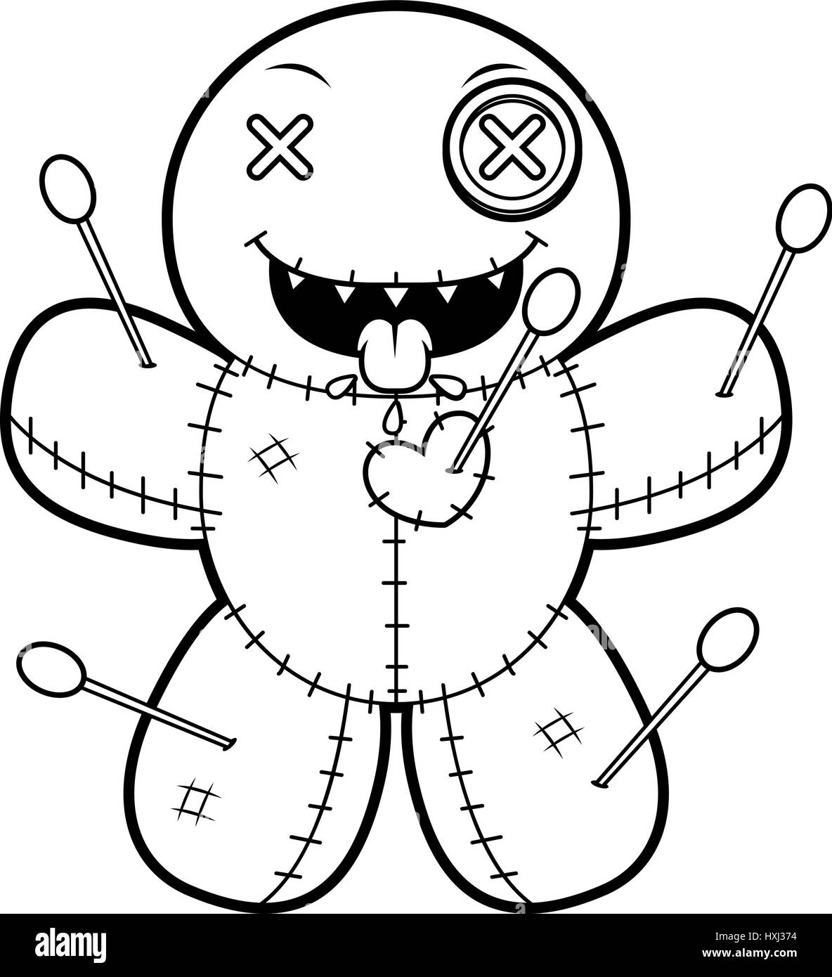 Voodoo doll art stock vector images