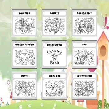 Printable halloween coloring pages and coloring book