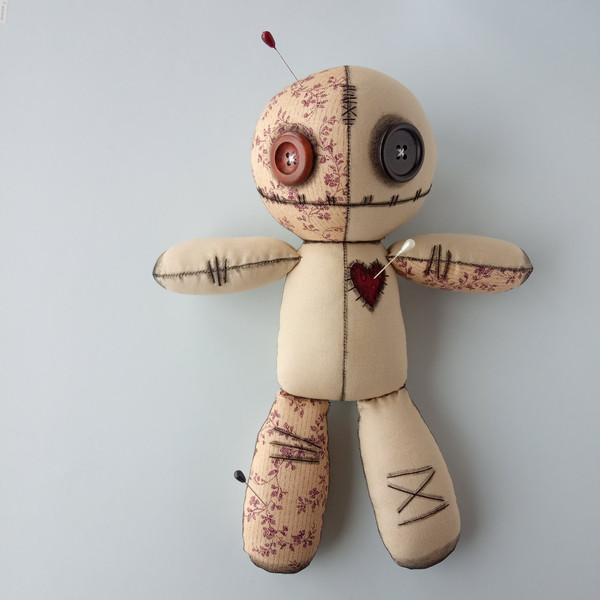 Voodoo doll pdf sewing pattern and tutorial