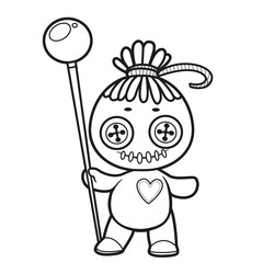 Voodoo doll pattern vector images over