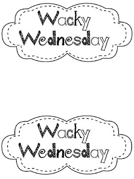 Wacky wednesday hat by coops kinder garden tpt